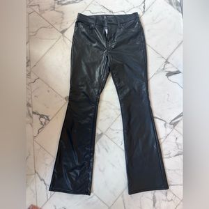 Faux leather flare pants size 29